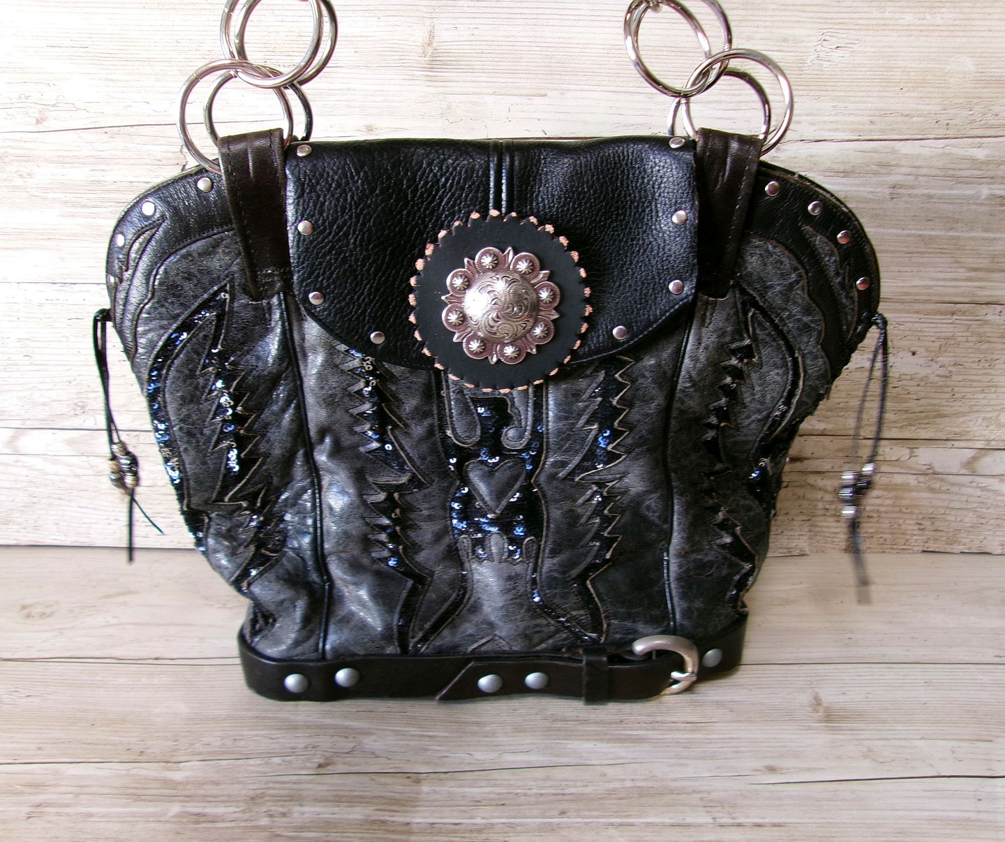 Double Cowboy Boot Purse DB360