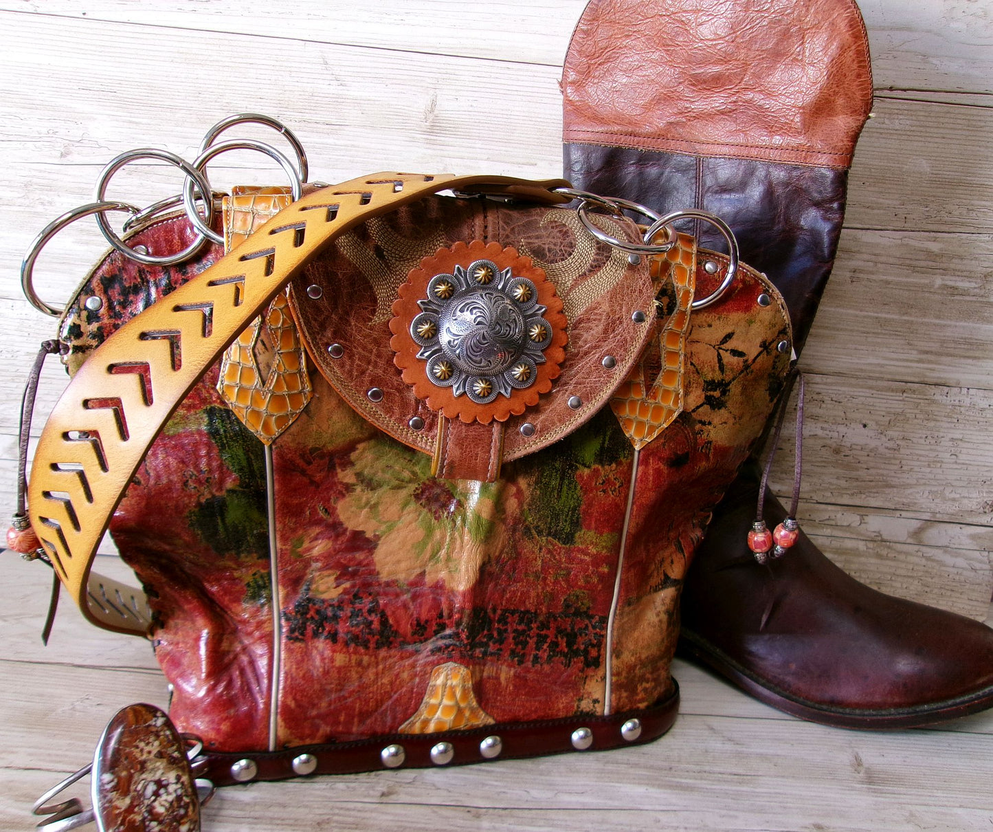 Double Cowboy Boot Purse DB363