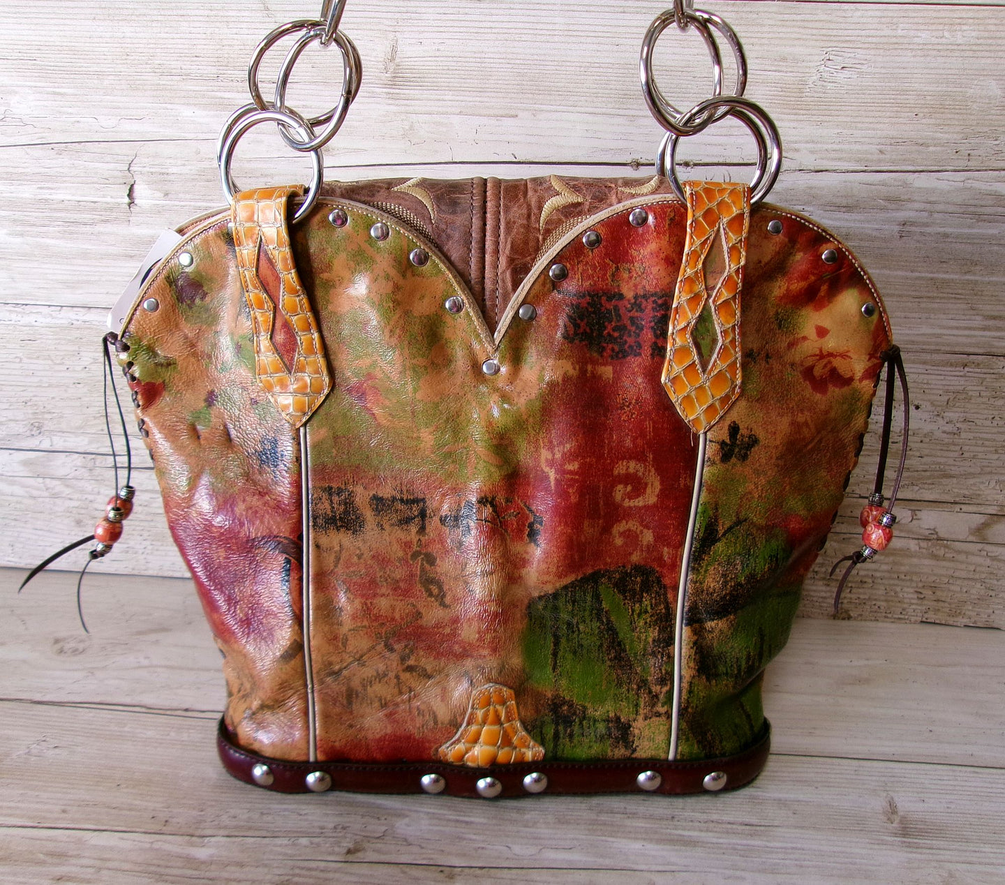 Double Cowboy Boot Purse DB363