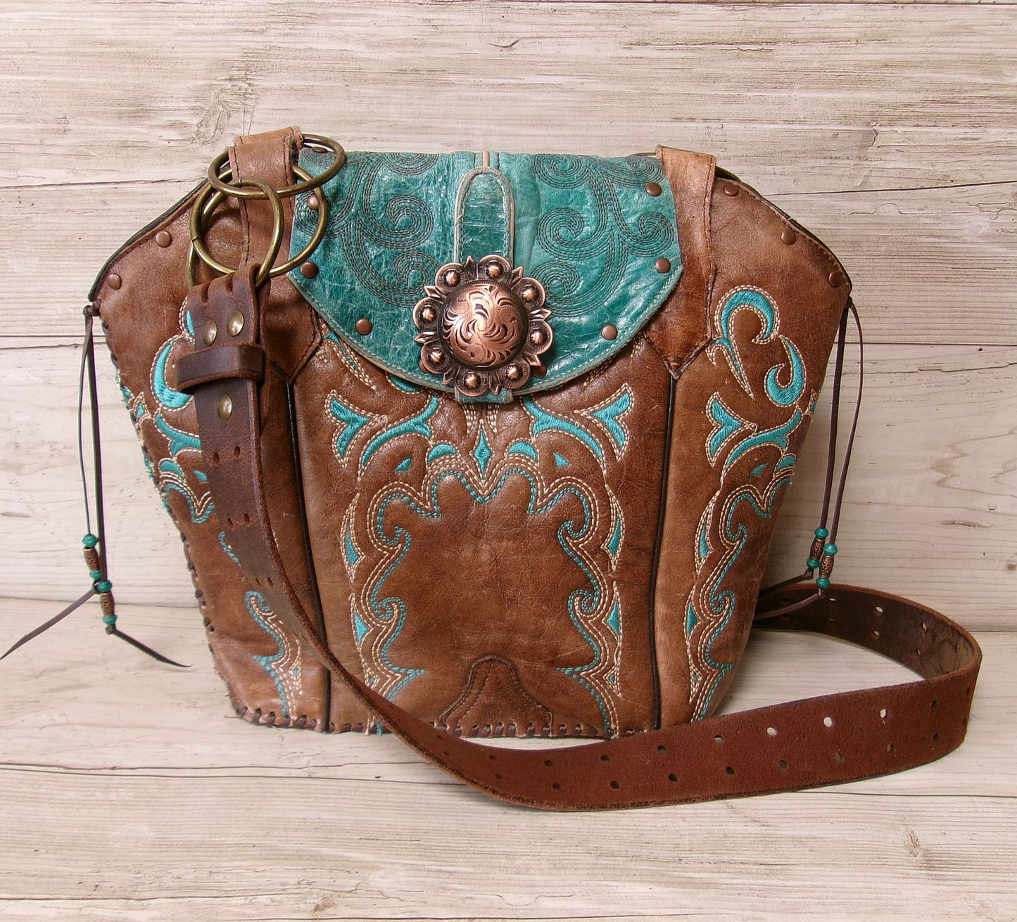 Double Cowboy Boot Purse DB365