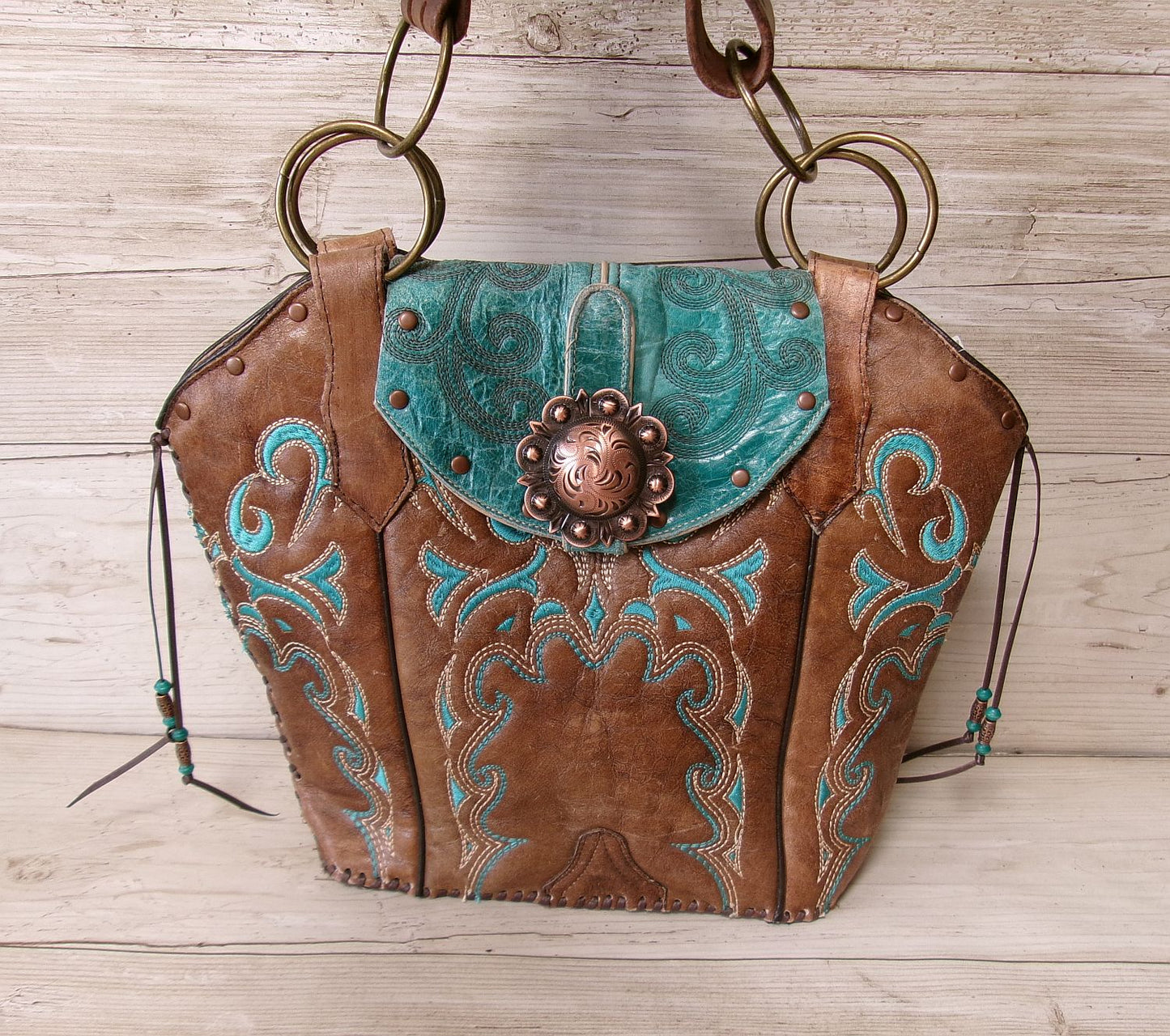 Double Cowboy Boot Purse DB365