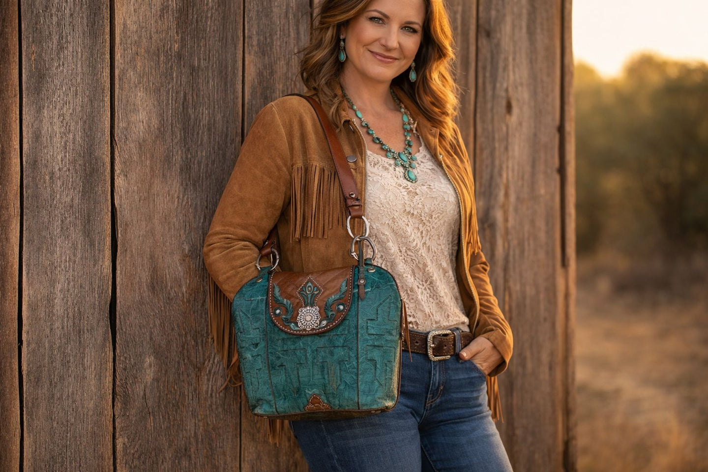 Double Cowboy Boot Purse DB368