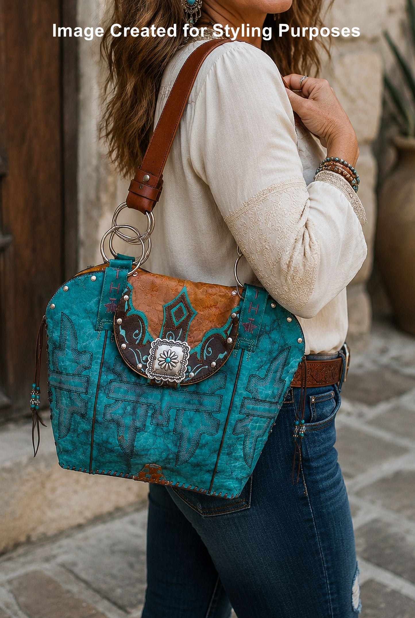 Double Cowboy Boot Purse DB368
