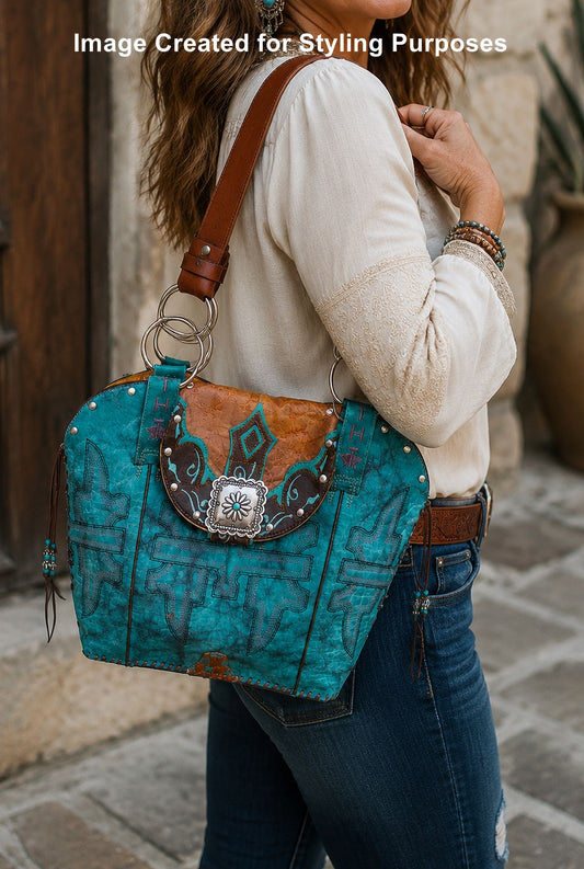 Double Cowboy Boot Purse DB368