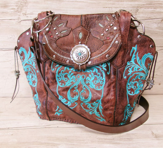 Double Cowboy Boot Purse DB369