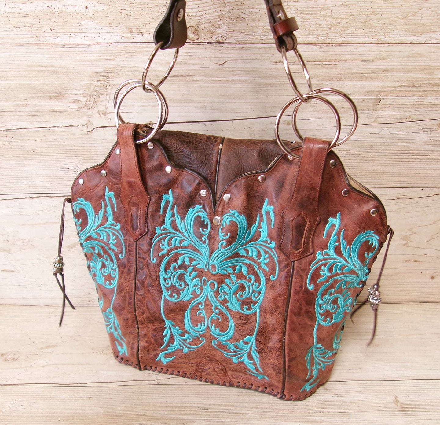 Double Cowboy Boot Purse DB369