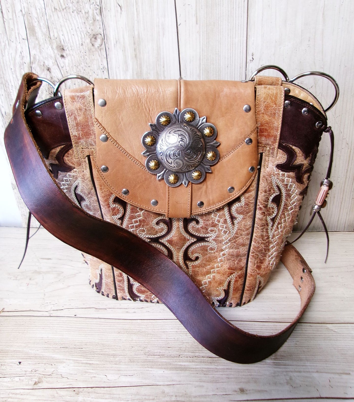 Double Cowboy Boot Purse DB370