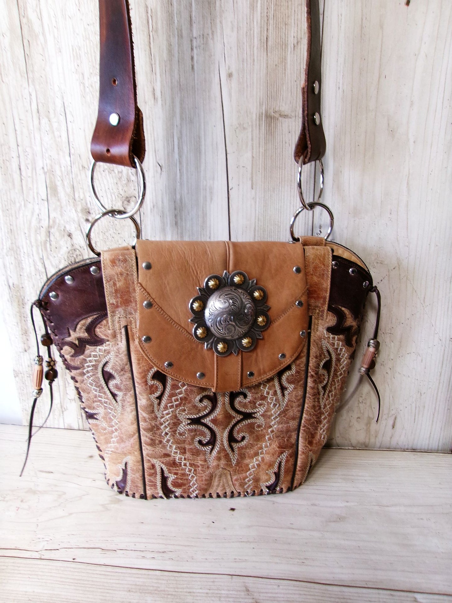 Double Cowboy Boot Purse DB370