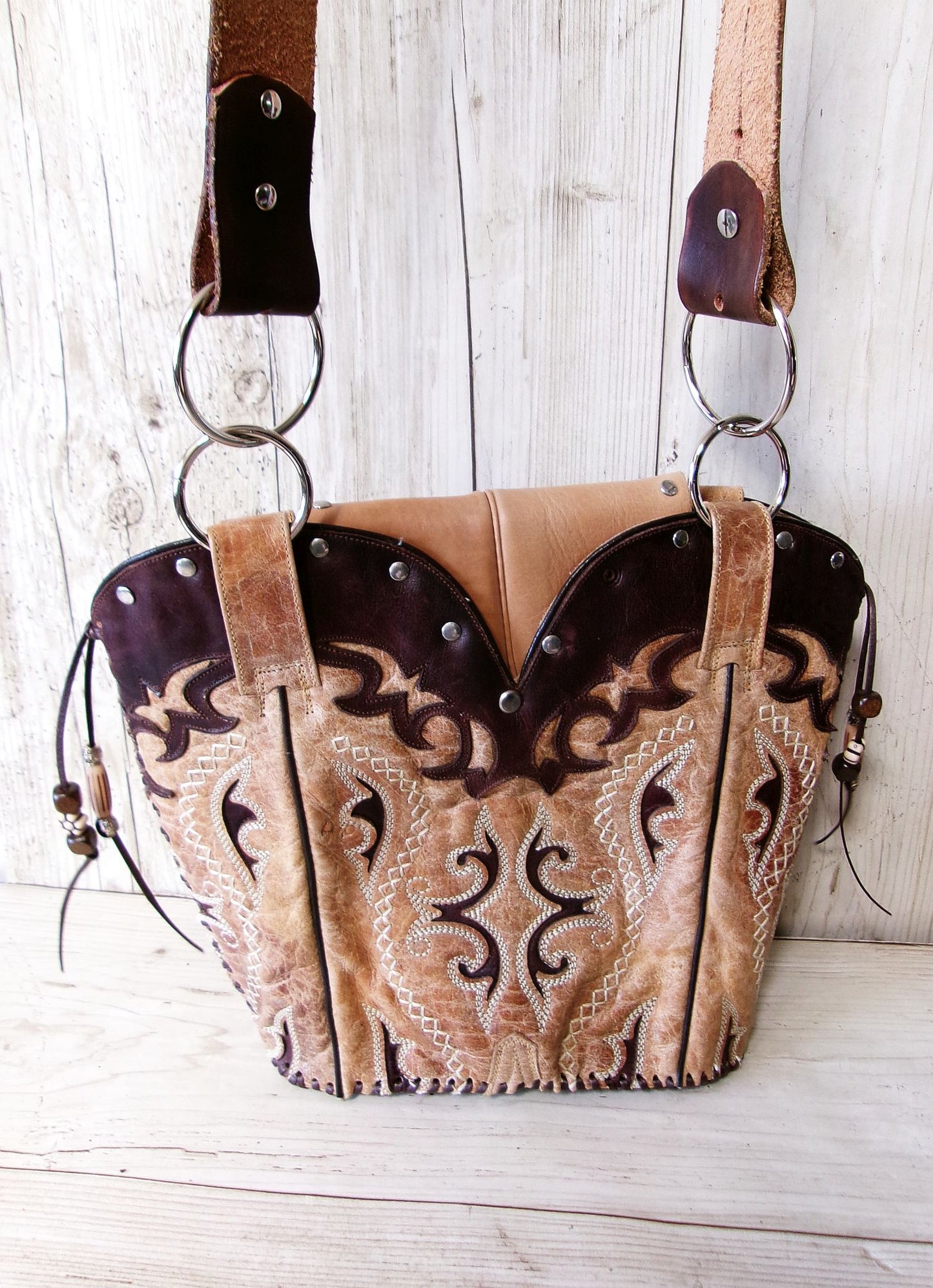 Double Cowboy Boot Purse DB370