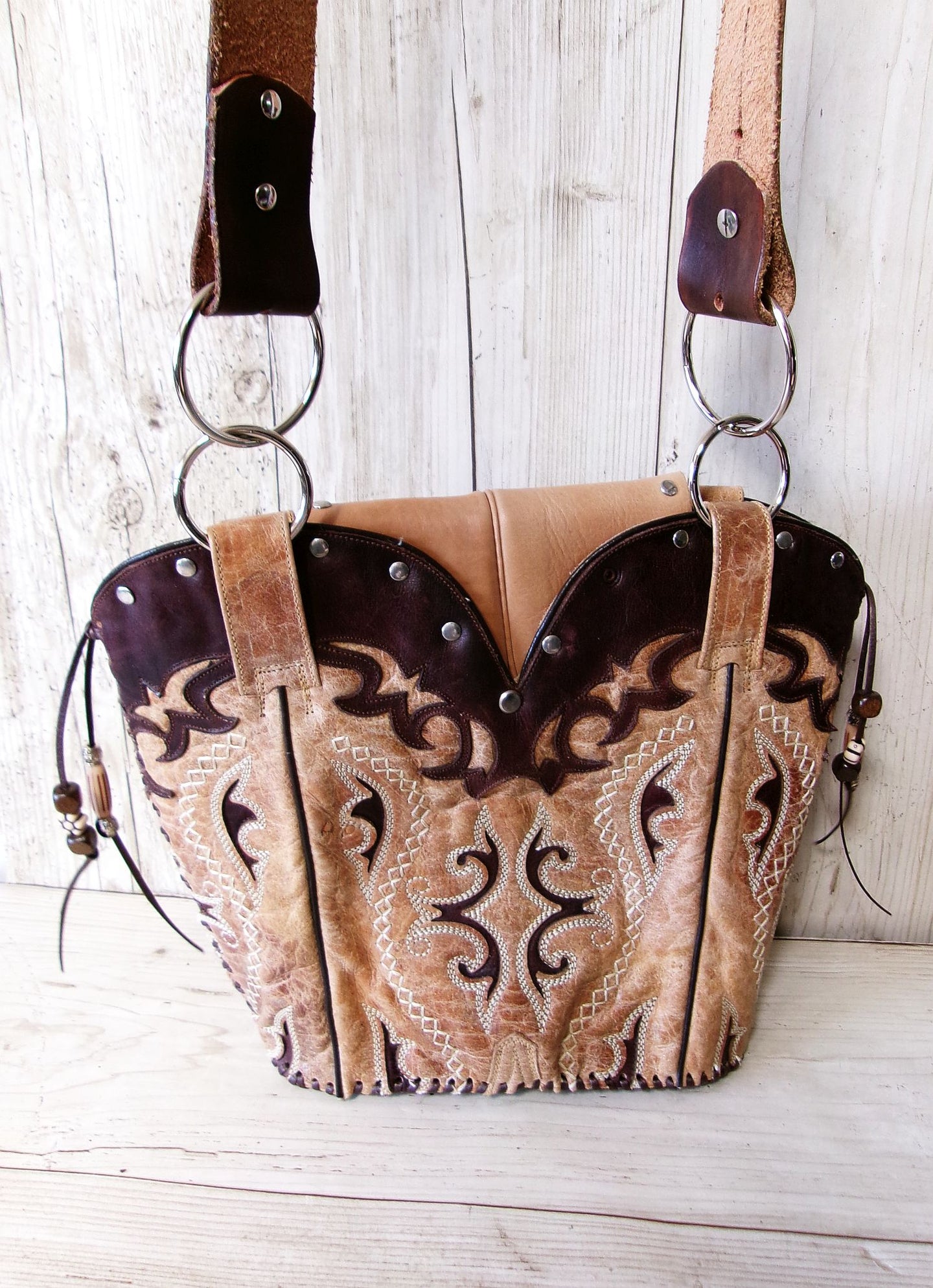 Double Cowboy Boot Purse DB370