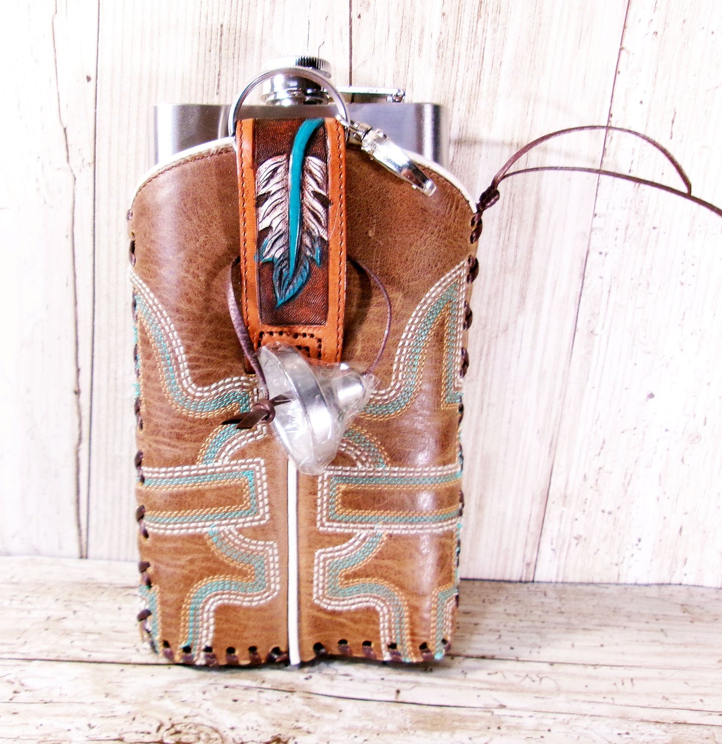 12oz Cowboy Boot Flask FL02