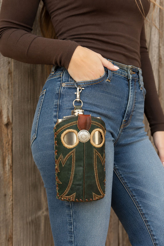 12oz Cowboy Boot Flask FL05