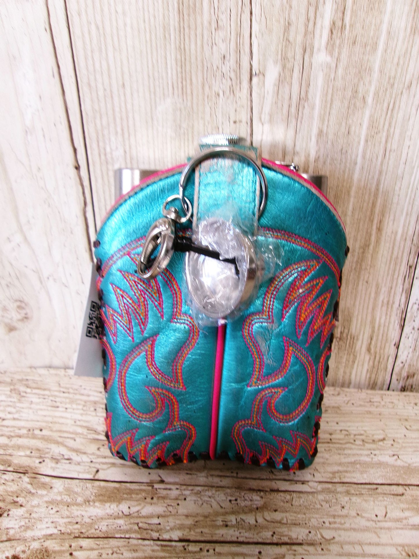 8oz Cowboy Boot Flask FL30 handcrafted from cowboy boots. Shop  at ChrisThompsonBags.com and buy the best ["Bottle","flask"] at Chris Thompson Bags.