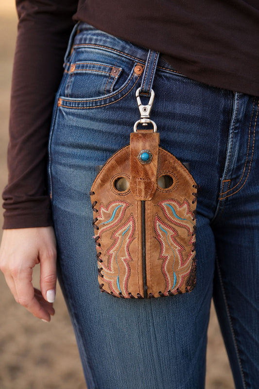 8oz Cowboy Boot Flask FL34