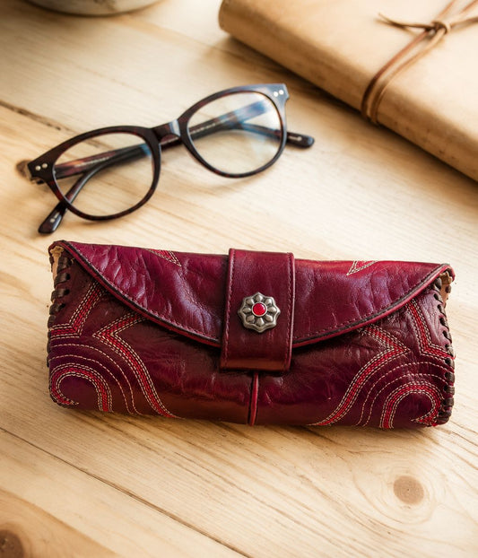 Eyewear Case gc#02 handcrafted from cowboy boots. Shop  at ChrisThompsonBags.com and buy the best ["eyeglasses","sunglasses"] at Chris Thompson Bags.