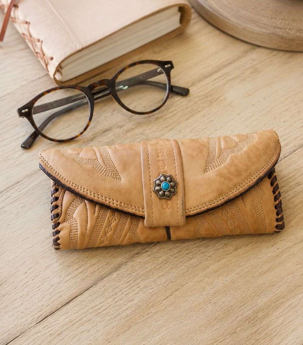 Eyewear Case gc#03 handcrafted from cowboy boots. Shop  at ChrisThompsonBags.com and buy the best ["eyeglasses","sunglasses"] at Chris Thompson Bags.
