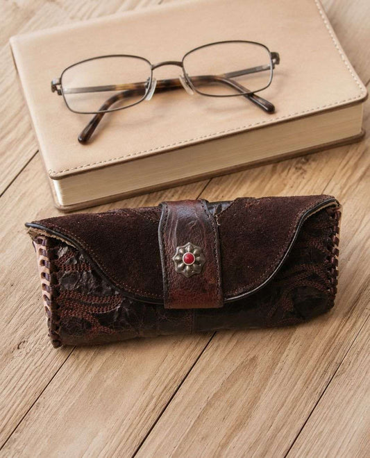 Eyewear Case gc#07 handcrafted from cowboy boots. Shop  at ChrisThompsonBags.com and buy the best ["eyeglasses","sunglasses"] at Chris Thompson Bags.