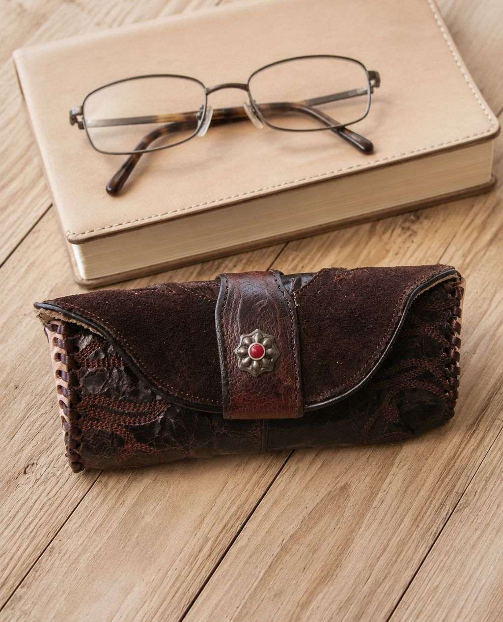 Eyewear Case gc#07 handcrafted from cowboy boots. Shop  at ChrisThompsonBags.com and buy the best ["eyeglasses","sunglasses"] at Chris Thompson Bags.