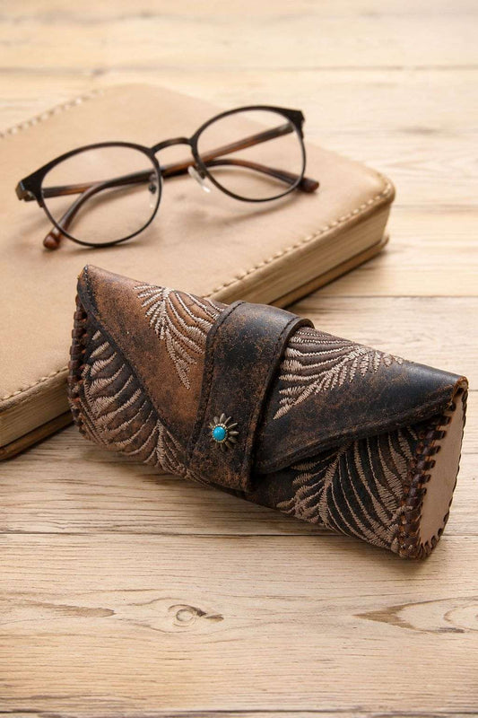 Eyewear Case gc#08 handcrafted from cowboy boots. Shop  at ChrisThompsonBags.com and buy the best ["eyeglasses","sunglasses"] at Chris Thompson Bags.