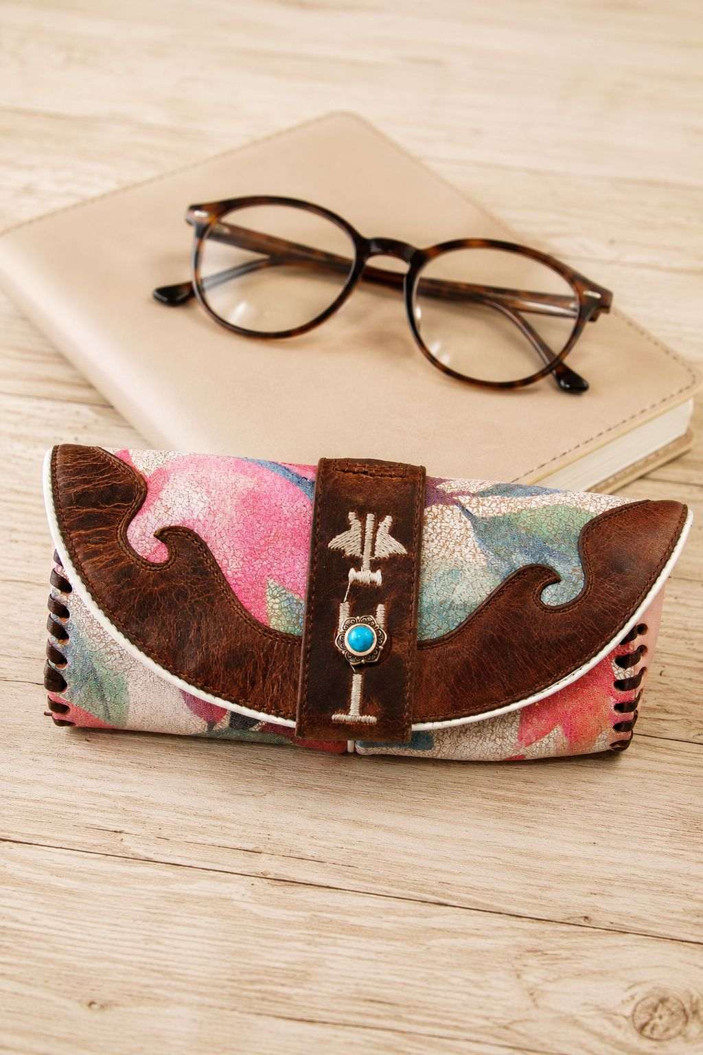Eyewear Case gc#10 handcrafted from cowboy boots. Shop  at ChrisThompsonBags.com and buy the best ["eyeglasses","sunglasses"] at Chris Thompson Bags.