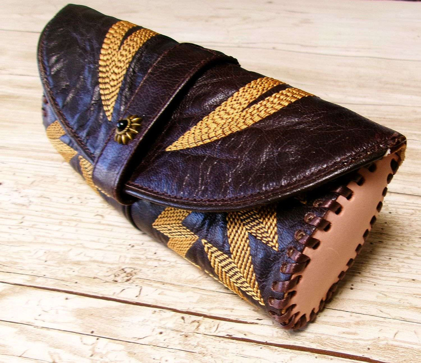 Eyewear Case gc#11 handcrafted from cowboy boots. Shop  at ChrisThompsonBags.com and buy the best ["eyeglasses","sunglasses"] at Chris Thompson Bags.