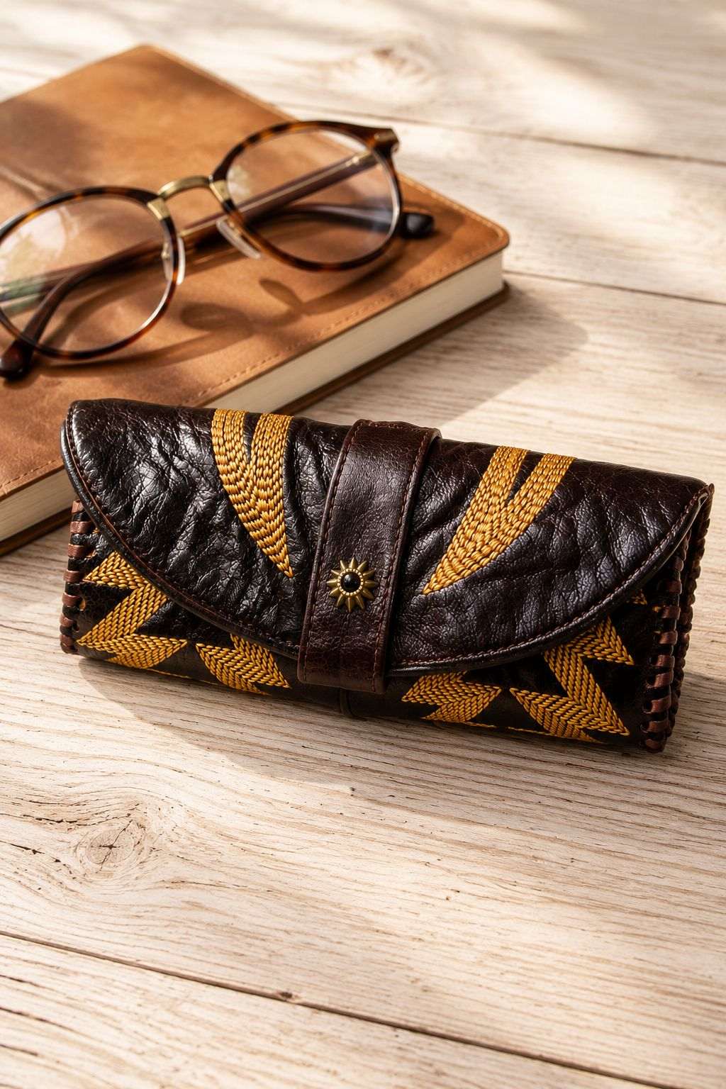 Eyewear Case gc#11 handcrafted from cowboy boots. Shop  at ChrisThompsonBags.com and buy the best ["eyeglasses","sunglasses"] at Chris Thompson Bags.