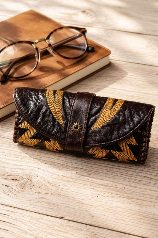 Eyewear Case gc#11 handcrafted from cowboy boots. Shop  at ChrisThompsonBags.com and buy the best ["eyeglasses","sunglasses"] at Chris Thompson Bags.
