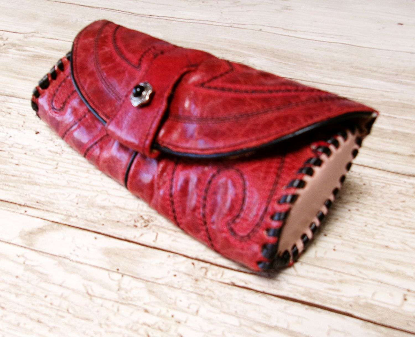 Eyewear Case gc#13 handcrafted from cowboy boots. Shop  at ChrisThompsonBags.com and buy the best ["eyeglasses","sunglasses"] at Chris Thompson Bags.