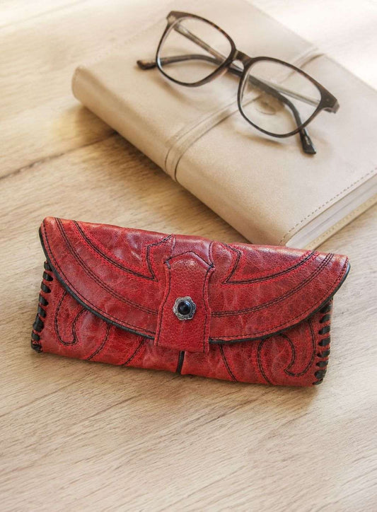 Eyewear Case gc#13 handcrafted from cowboy boots. Shop  at ChrisThompsonBags.com and buy the best ["eyeglasses","sunglasses"] at Chris Thompson Bags.