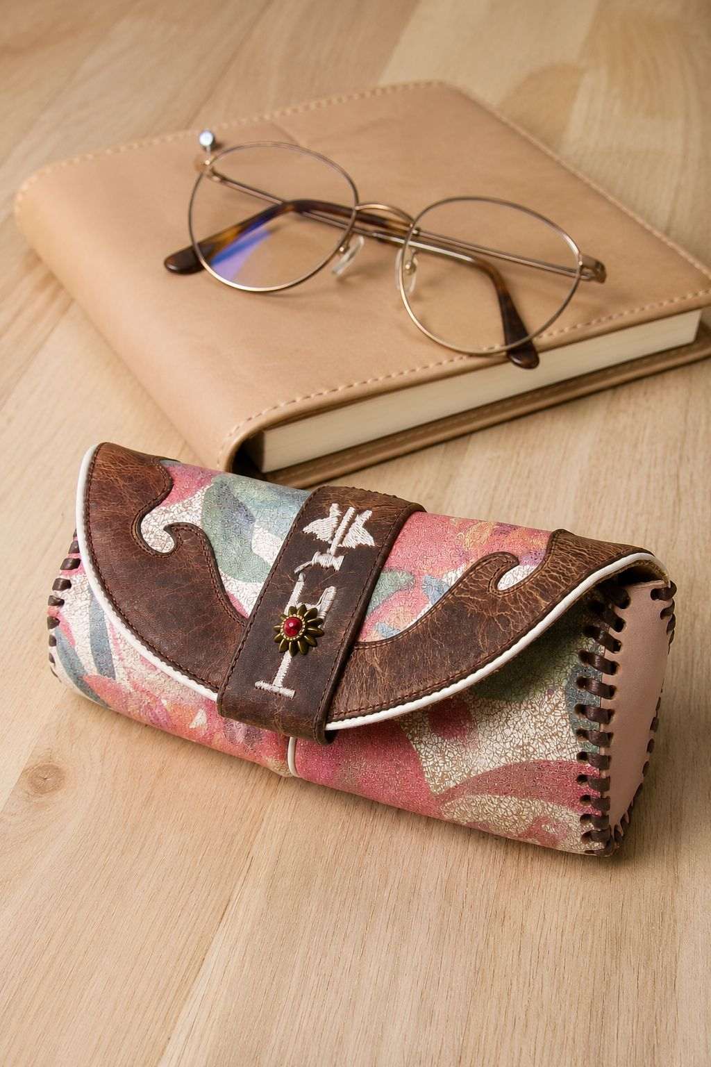 Eyewear Case gc#14 handcrafted from cowboy boots. Shop  at ChrisThompsonBags.com and buy the best ["eyeglasses","sunglasses"] at Chris Thompson Bags.