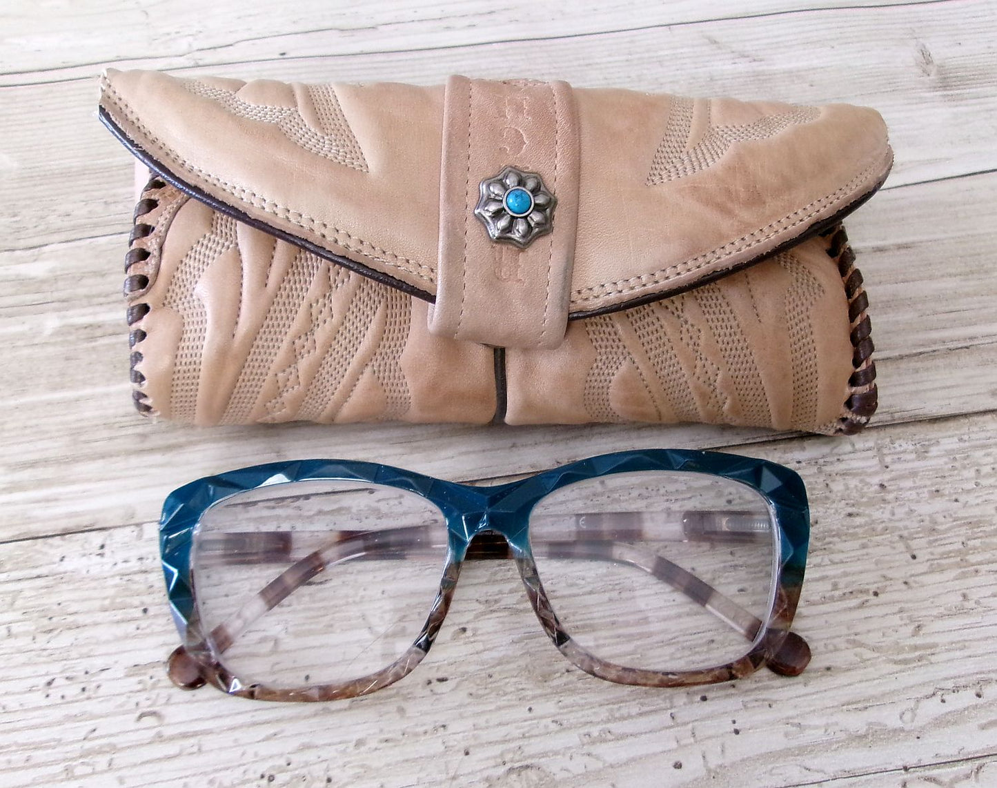 Cowboy Boot Eyewear Case #GC3 handcrafted from cowboy boots. Shop  at ChrisThompsonBags.com and buy the best [] at Chris Thompson Bags.