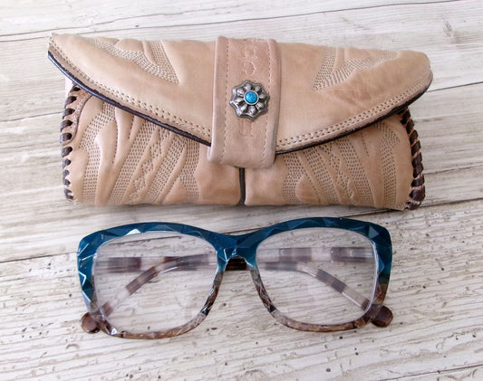 Cowboy Boot Eyewear Case #GC3 handcrafted from cowboy boots. Shop  at ChrisThompsonBags.com and buy the best [] at Chris Thompson Bags.
