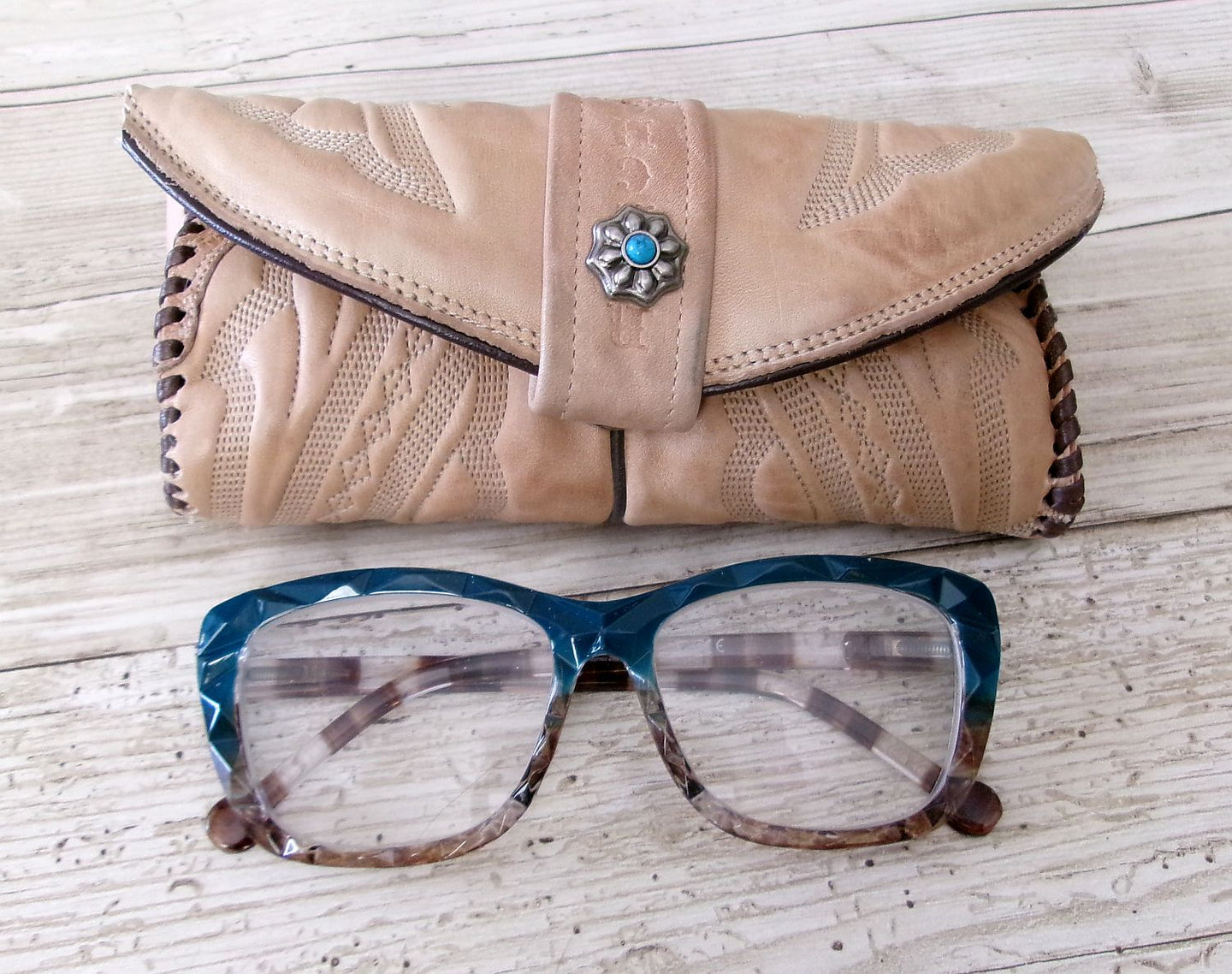 Cowboy Boot Eyewear Case #GC3 handcrafted from cowboy boots. Shop  at ChrisThompsonBags.com and buy the best [] at Chris Thompson Bags.