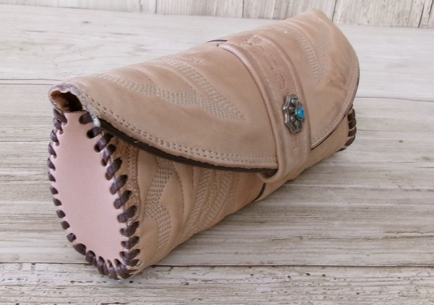 Cowboy Boot Eyewear Case #GC3 handcrafted from cowboy boots. Shop  at ChrisThompsonBags.com and buy the best [] at Chris Thompson Bags.