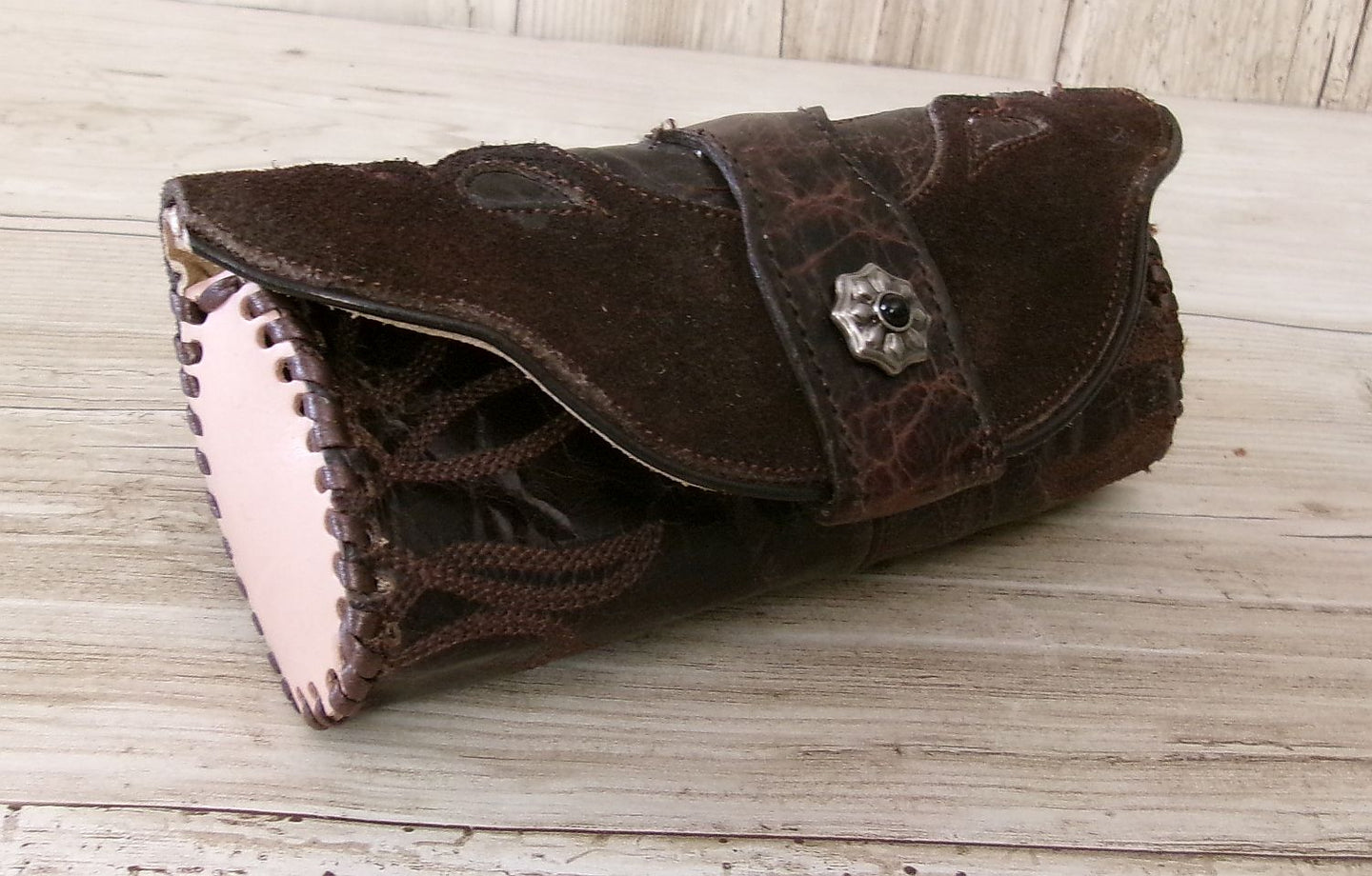 Cowboy Boot Eyewear Case #GC4 handcrafted from cowboy boots. Shop  at ChrisThompsonBags.com and buy the best [] at Chris Thompson Bags.