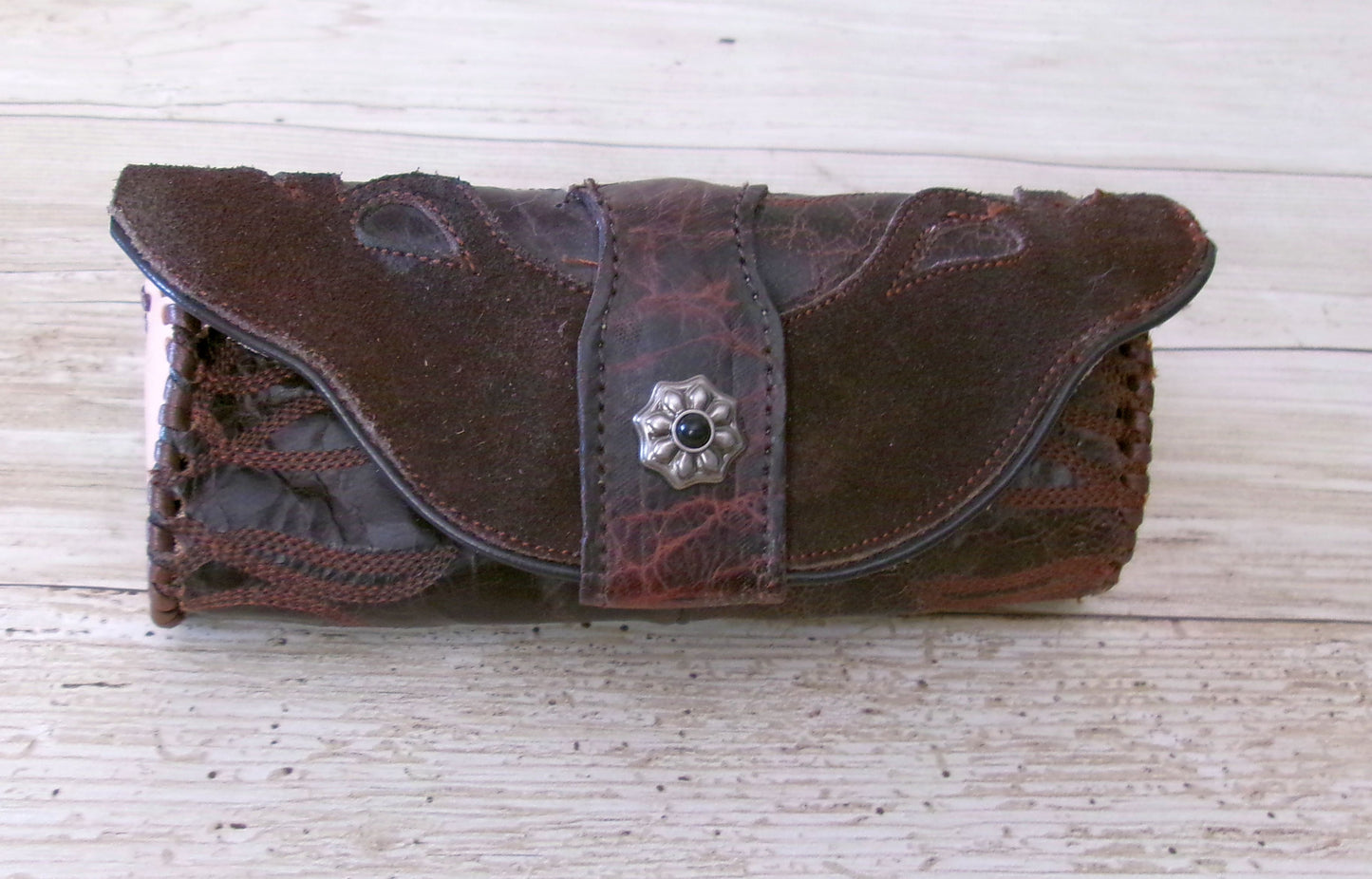 Cowboy Boot Eyewear Case #GC4 handcrafted from cowboy boots. Shop  at ChrisThompsonBags.com and buy the best [] at Chris Thompson Bags.