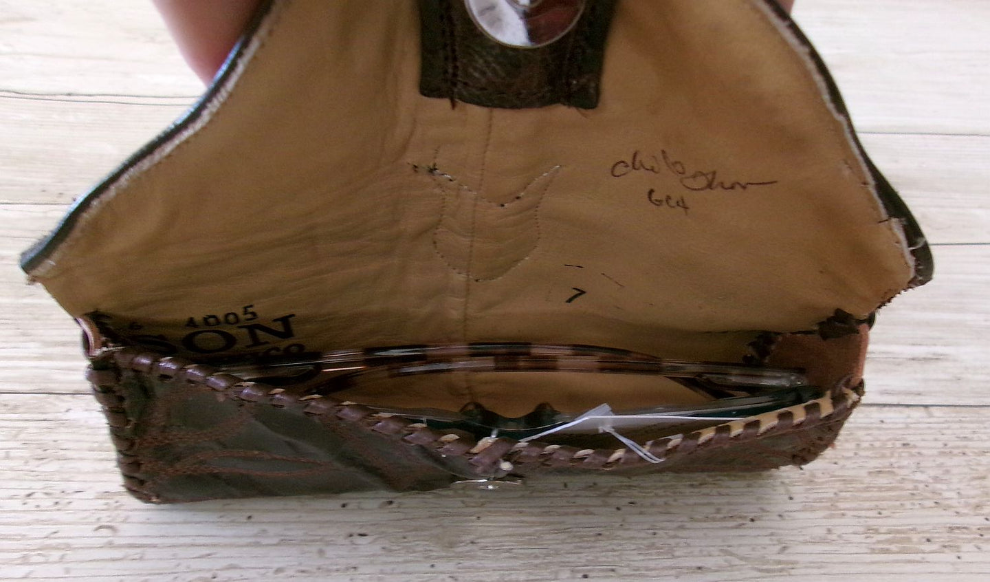 Cowboy Boot Eyewear Case #GC4 handcrafted from cowboy boots. Shop  at ChrisThompsonBags.com and buy the best [] at Chris Thompson Bags.