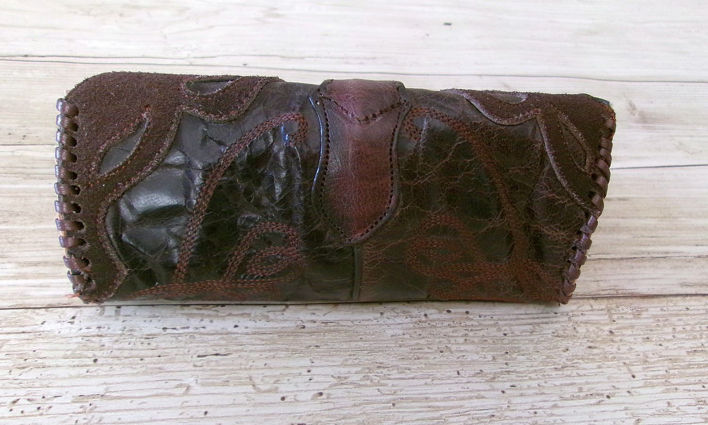 Cowboy Boot Eyewear Case #GC4 handcrafted from cowboy boots. Shop  at ChrisThompsonBags.com and buy the best [] at Chris Thompson Bags.
