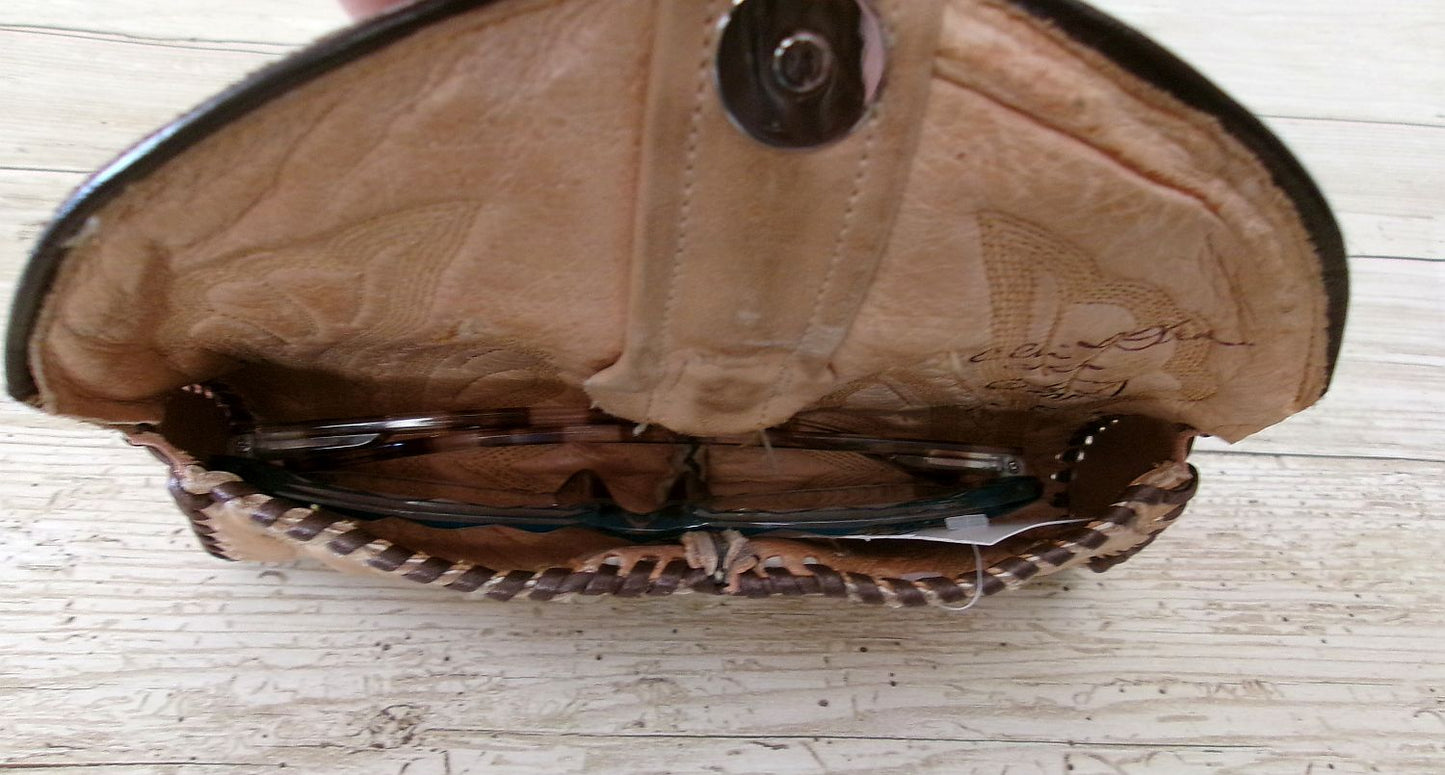 Cowboy Boot Eyewear Case #GC6 handcrafted from cowboy boots. Shop  at ChrisThompsonBags.com and buy the best [] at Chris Thompson Bags.