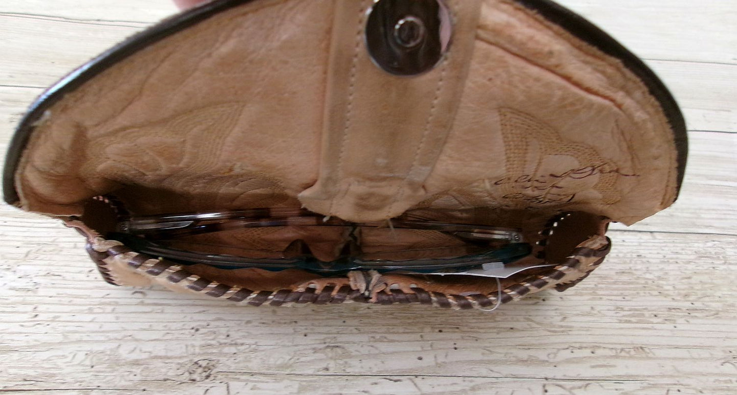 Cowboy Boot Eyewear Case #GC6 handcrafted from cowboy boots. Shop  at ChrisThompsonBags.com and buy the best [] at Chris Thompson Bags.