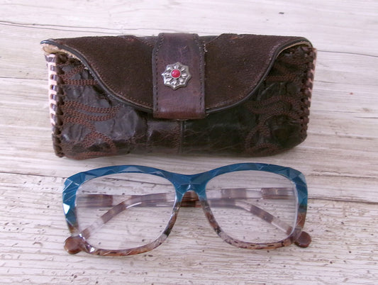 Cowboy Boot Eyewear Case #GC7 handcrafted from cowboy boots. Shop  at ChrisThompsonBags.com and buy the best [] at Chris Thompson Bags.