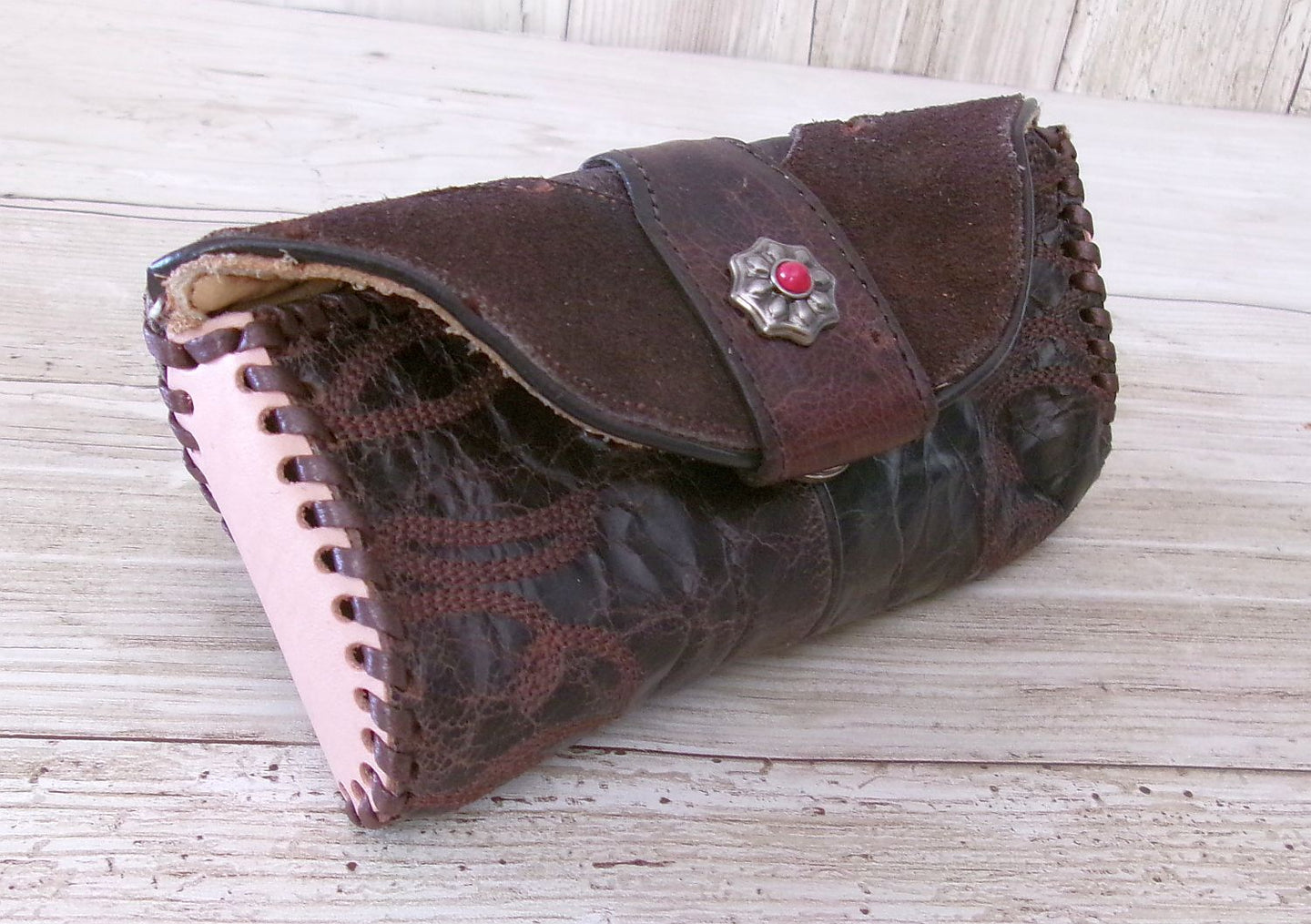 Cowboy Boot Eyewear Case #GC7 handcrafted from cowboy boots. Shop  at ChrisThompsonBags.com and buy the best [] at Chris Thompson Bags.