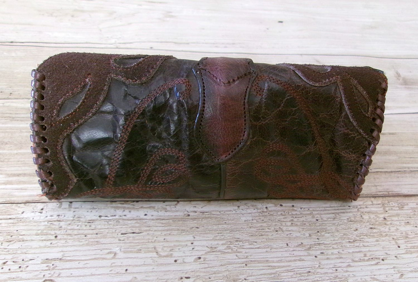 Cowboy Boot Eyewear Case #GC7 handcrafted from cowboy boots. Shop  at ChrisThompsonBags.com and buy the best [] at Chris Thompson Bags.