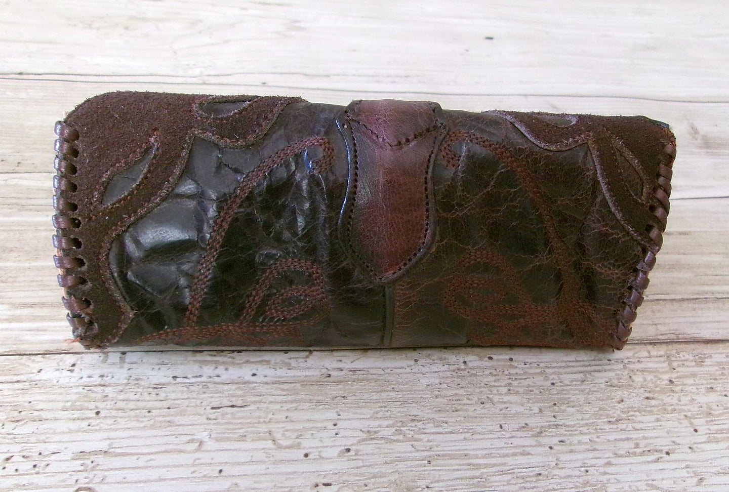 Cowboy Boot Eyewear Case #GC7 handcrafted from cowboy boots. Shop  at ChrisThompsonBags.com and buy the best [] at Chris Thompson Bags.