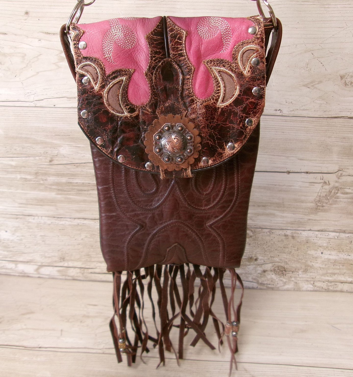 Cowboy Boot Crossbody Hipster Bag with Fringe HP1000