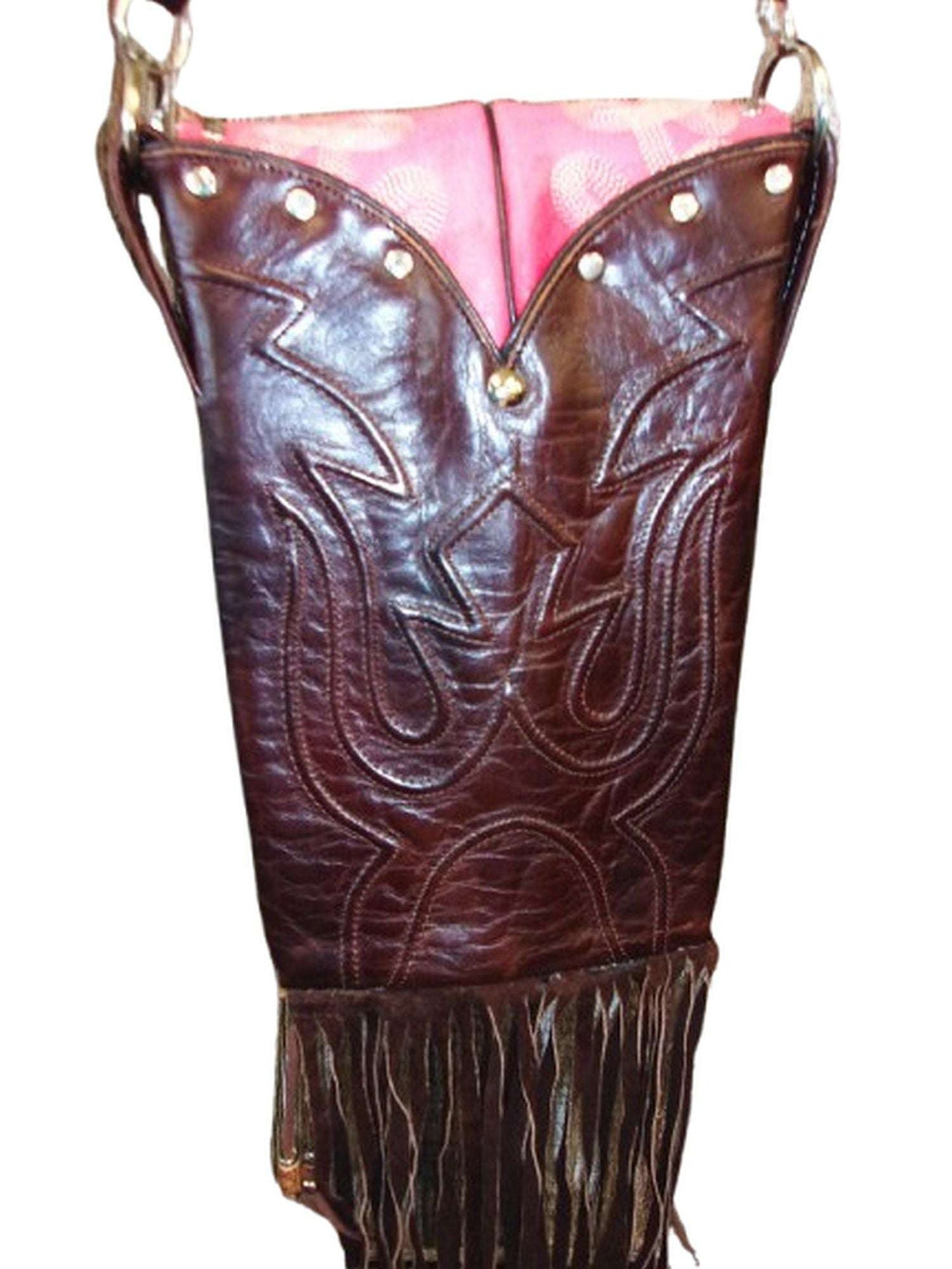 Retro Western Boutique 6Pc Purse Bundle | Fringe & Crossbody handcrafted from cowboy boots. Shop  at ChrisThompsonBags.com and buy the best [] at Chris Thompson Bags.