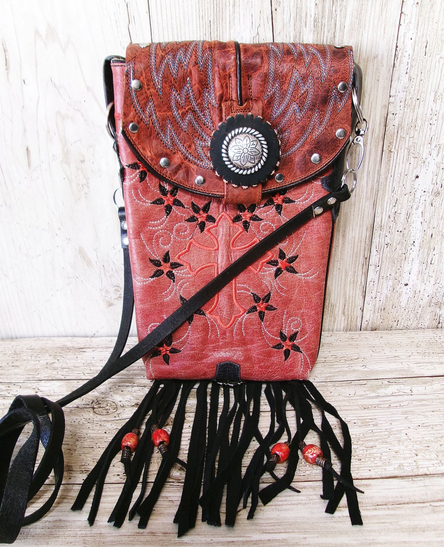 Grace Hipster Bag Bundle 5 Pc | Cross Theme handcrafted from cowboy boots. Shop  at ChrisThompsonBags.com and buy the best [] at Chris Thompson Bags.