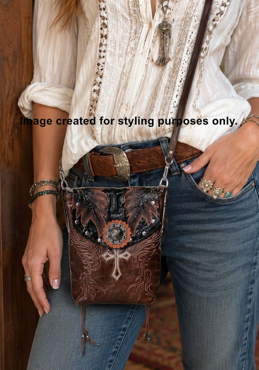 Cowboy Boot Crossbody Hipster Bag HP1029