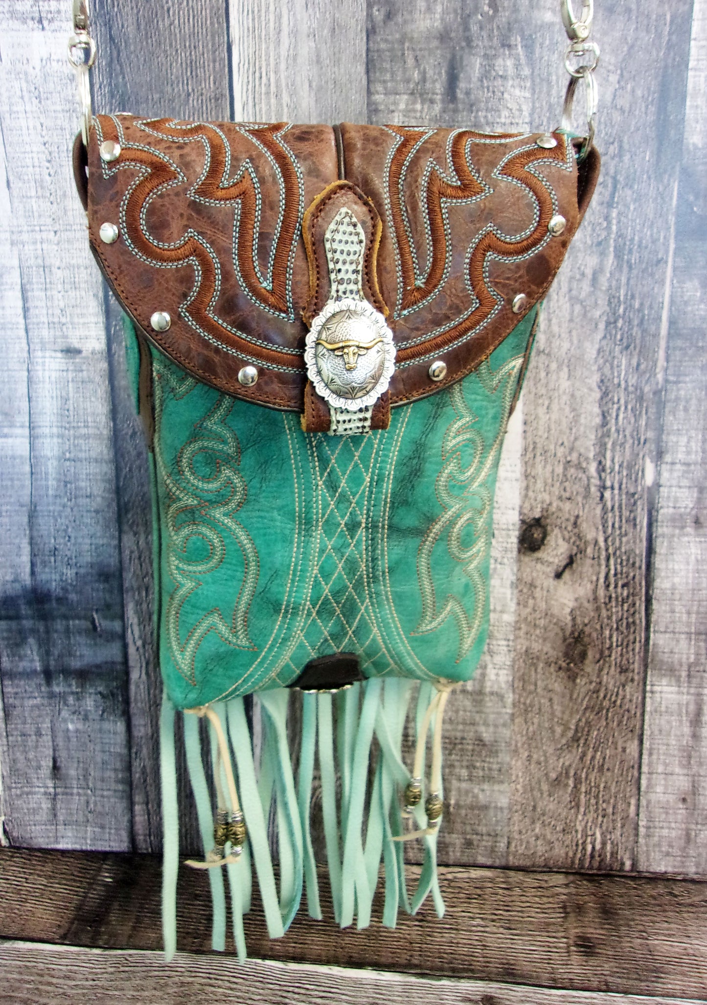 Cowboy Boot Crossbody Fringe Hipster Bag HP1039