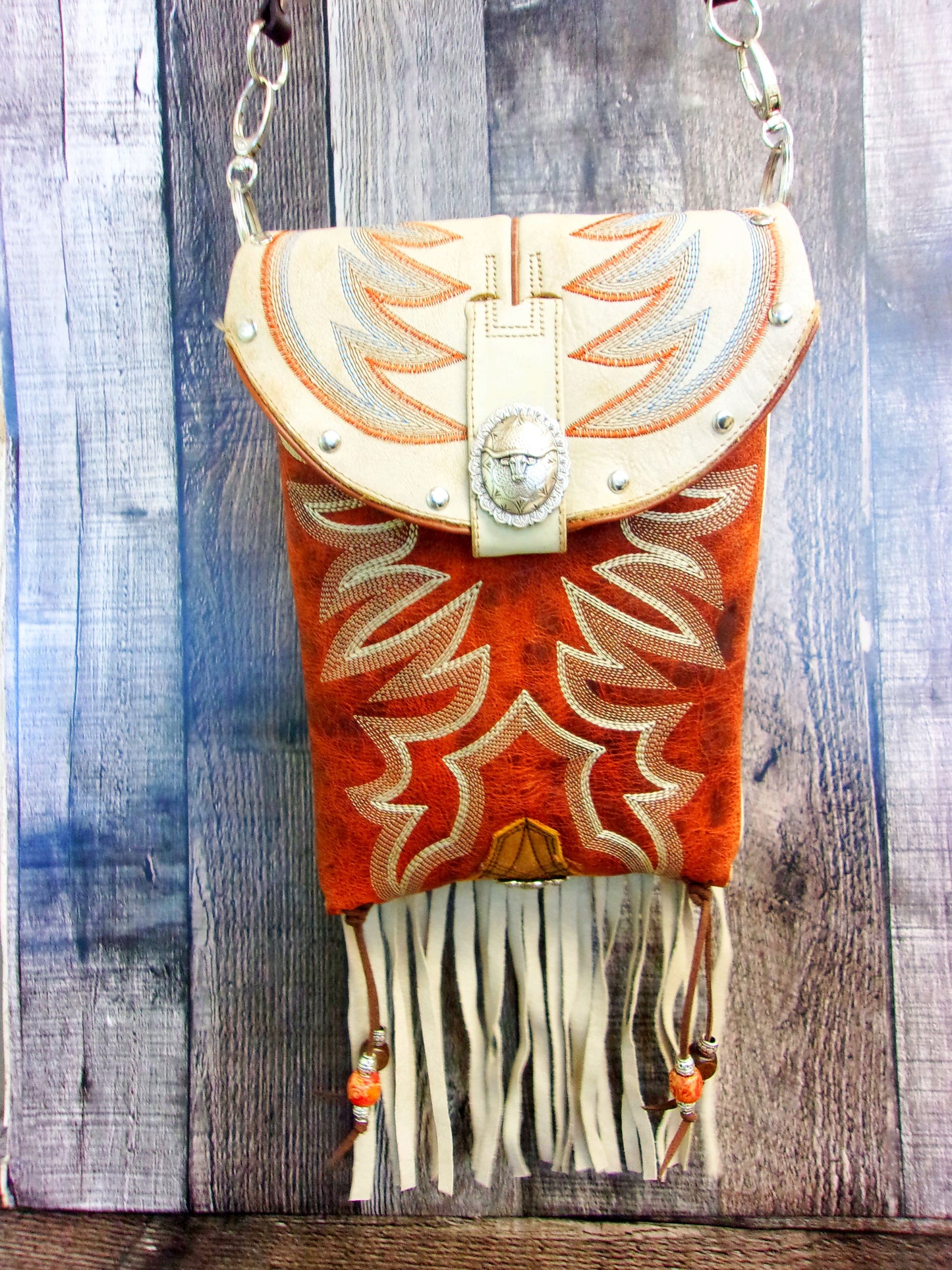 Cowboy Boot Crossbody Fringe Hipster Bag HP1041